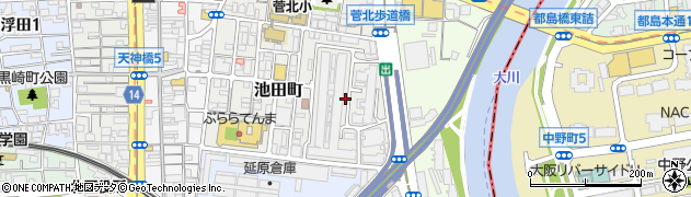 大阪府大阪市北区池田町1周辺の地図
