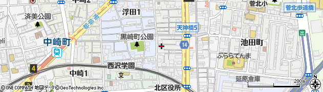 大阪府大阪市北区浪花町3-14周辺の地図
