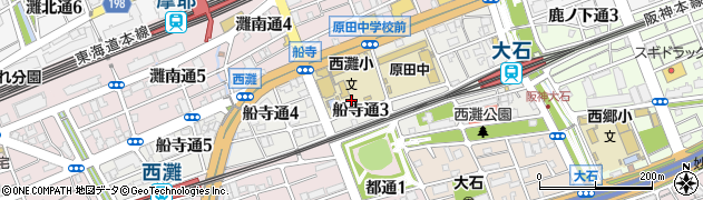 兵庫県神戸市灘区船寺通周辺の地図
