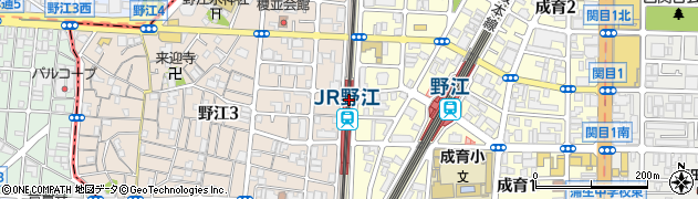 大阪府大阪市城東区周辺の地図