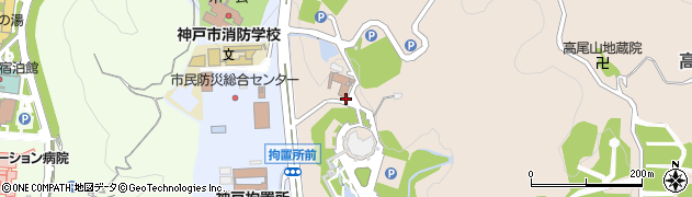 兵庫県神戸市北区山田町下谷上中一里山周辺の地図