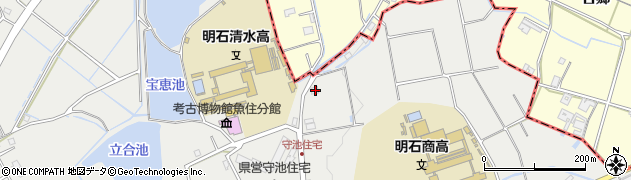 兵庫県明石市魚住町長坂寺1280周辺の地図