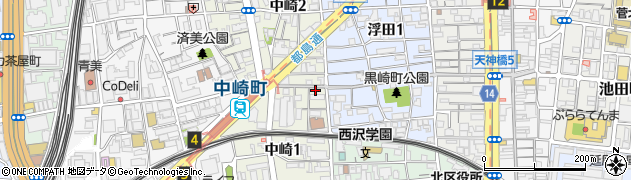 エルケア株式会社エルケア中崎ケアセンター周辺の地図