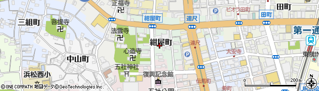 静岡県浜松市中央区紺屋町周辺の地図