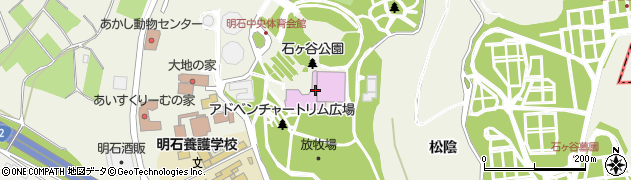 明石中央体育会館周辺の地図