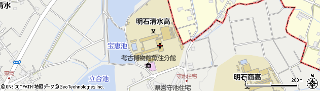 兵庫県立明石清水高等学校周辺の地図