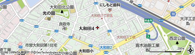 大阪府大阪市西淀川区大和田周辺の地図
