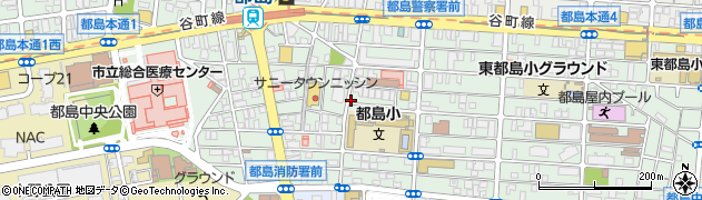 大阪府大阪市都島区都島本通周辺の地図