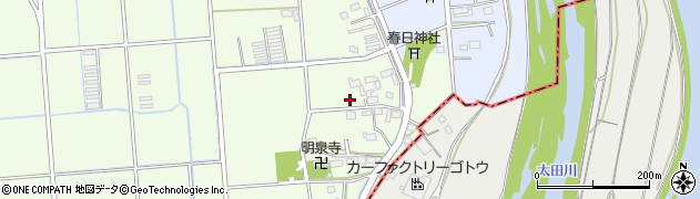 静岡県磐田市新出344周辺の地図