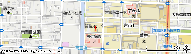 サーバ城東古市店周辺の地図
