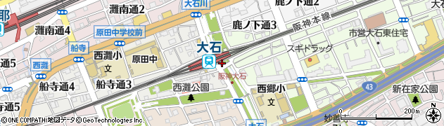 神戸市立駐輪場大石駅前自転車駐車場周辺の地図