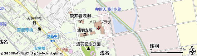 袋井市役所　メロープラザ周辺の地図