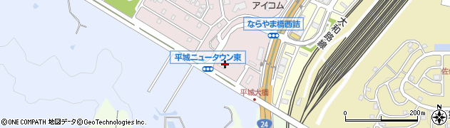 奈良交通株式会社　平城営業所周辺の地図