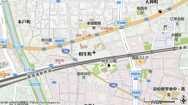 〒430-0805 静岡県浜松市中央区相生町の地図