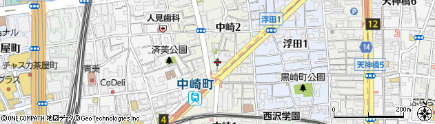 大阪府大阪市北区中崎周辺の地図