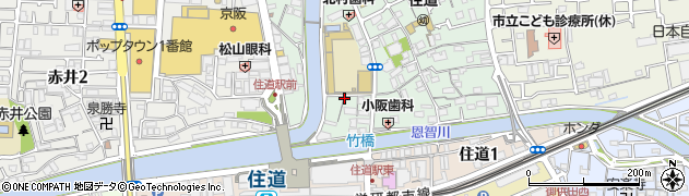 大阪府大東市浜町周辺の地図