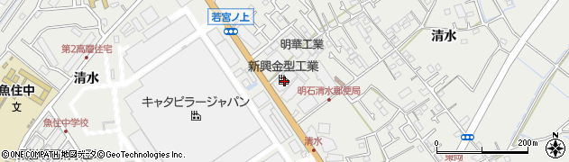 兵庫県明石市魚住町清水1098周辺の地図