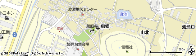 愛知県田原市波瀬町東郷73周辺の地図