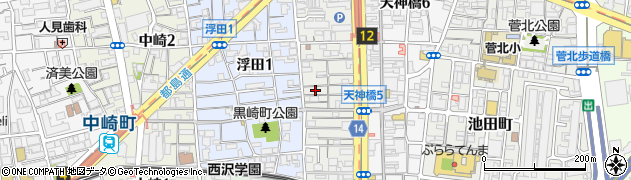 大阪府大阪市北区浪花町7周辺の地図