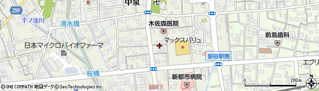 静岡県磐田市御殿周辺の地図