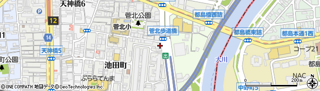 大阪府大阪市北区池田町1-55周辺の地図