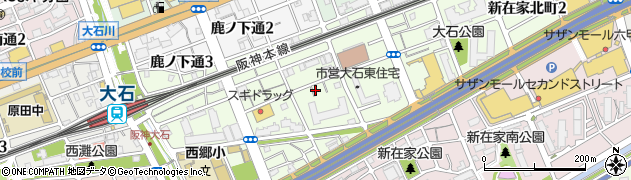 兵庫県神戸市灘区大石東町周辺の地図