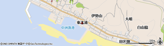 愛知県南知多町（知多郡）豊浜（東之浦）周辺の地図