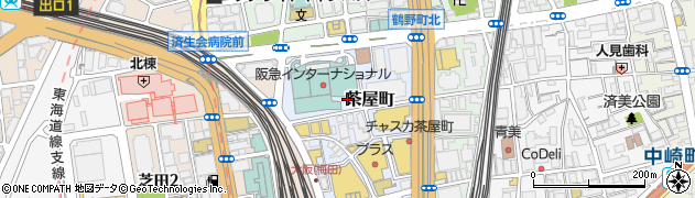 大阪府大阪市北区茶屋町周辺の地図