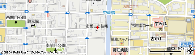 大阪市営古市住宅３周辺の地図