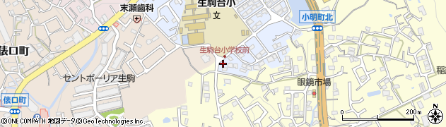 生駒台　珠算教室周辺の地図