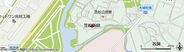 愛知県豊橋市大崎町（笠松新田）周辺の地図