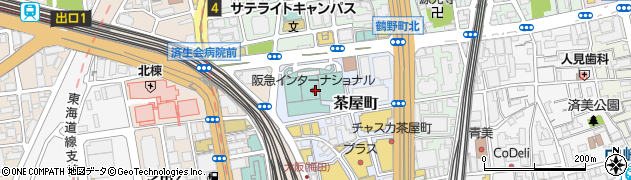 梅田芸術劇場周辺の地図