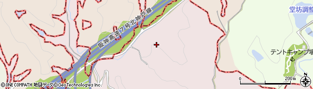 兵庫県神戸市須磨区白川（大尾山）周辺の地図