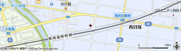 静岡県磐田市西貝塚517周辺の地図