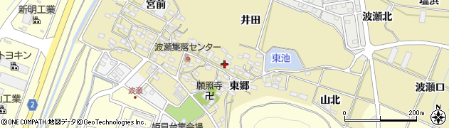 愛知県田原市波瀬町東郷66周辺の地図