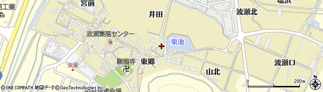 愛知県田原市波瀬町東郷50周辺の地図