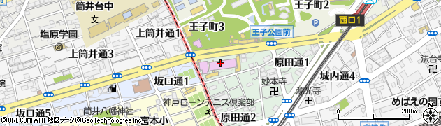 兵庫県立美術館王子分館原田の森ギャラリー周辺の地図