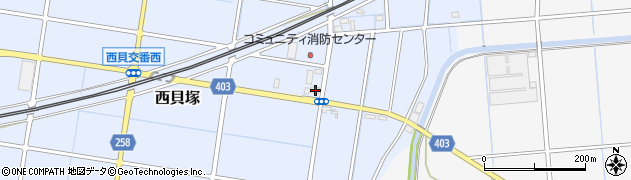 静岡県磐田市西貝塚216周辺の地図