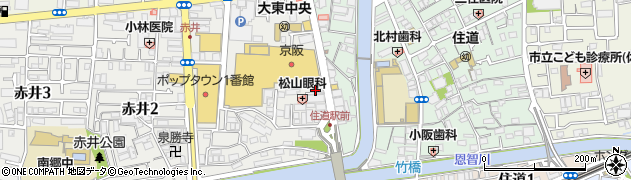 大阪シティ信用金庫大東支店周辺の地図