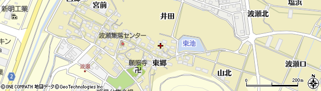 愛知県田原市波瀬町東郷58周辺の地図
