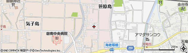 静岡県磐田市笹原島176周辺の地図