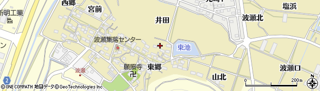 愛知県田原市波瀬町東郷55周辺の地図