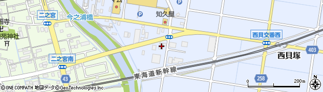 静岡県磐田市西貝塚558周辺の地図