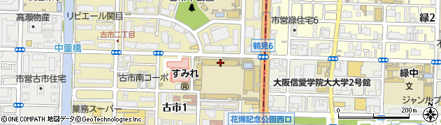 大阪産業大学附属高等学校周辺の地図