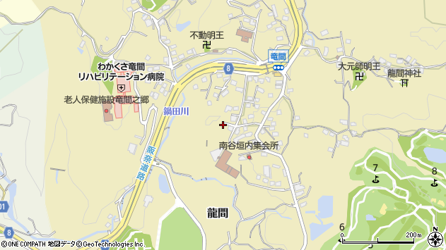 〒574-0012 大阪府大東市龍間の地図