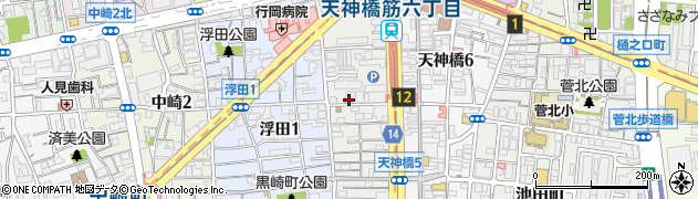 大阪府大阪市北区浪花町13-7周辺の地図