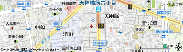 大阪府大阪市北区浪花町13-4周辺の地図