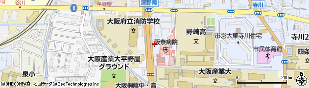 阪奈訪問看護ステーション周辺の地図