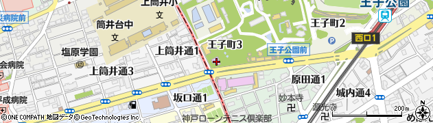 神戸文学館周辺の地図