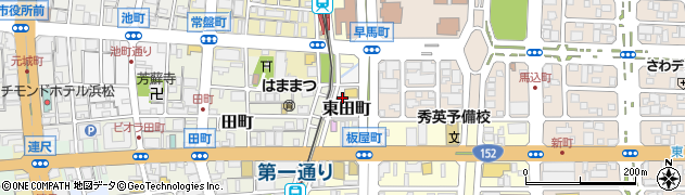 静岡県浜松市中央区東田町周辺の地図